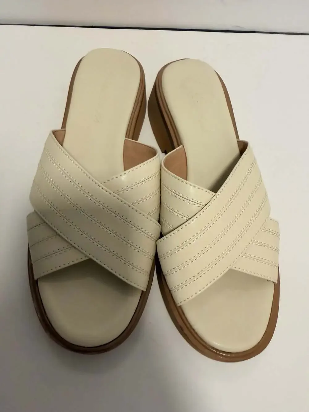 Madewell The Alina Platform Sandal Size 7 Sand Leather
